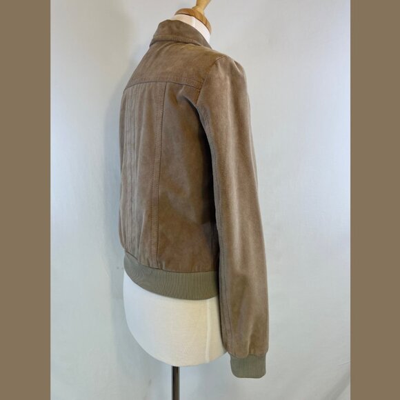 D&G Women's Tan Suede Bomber Style Jacket - Women Italian Size 44 - Picture 6 of 16